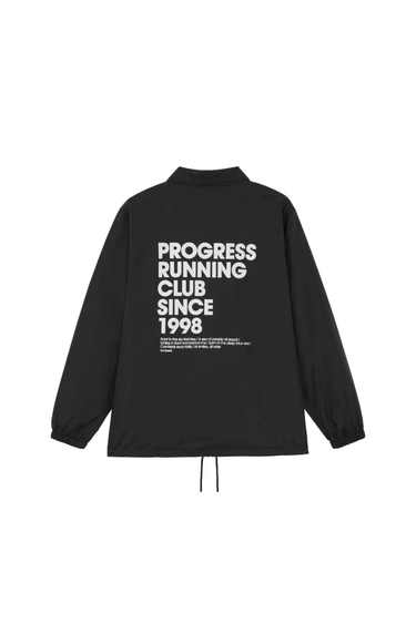 Progress Running Club 'Since 1998' Recycled Coach Jacket - Black