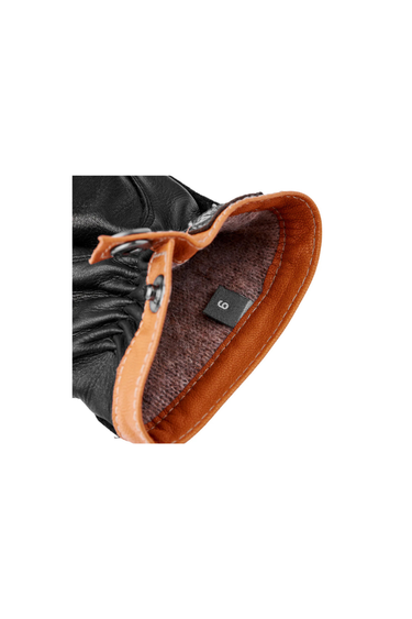 Hestra Deerskin Wool Tricot Gloves in Black