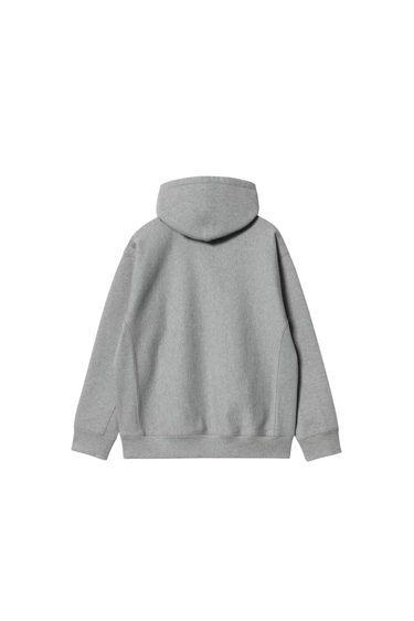 Carhartt WIP Hooded American Script Sweat Hoodie - Grey Heather