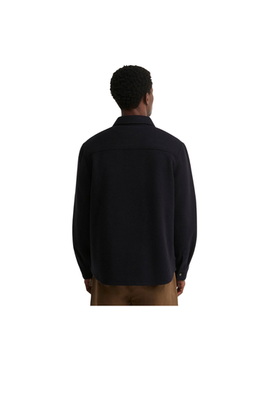 Barbour Marltown Tailored Wool-Blend Overshirt - Navy Marl