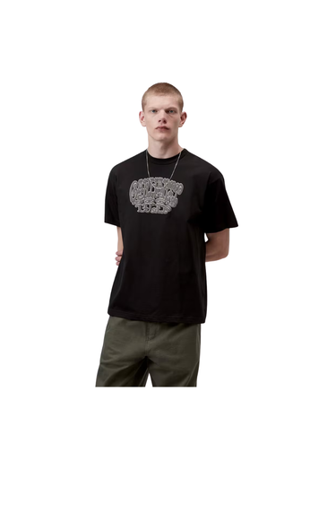 CARHARTT WIP S/S TIPSY TYPE T-SHIRT - BLACK