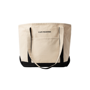 Cafe Mountain 1960 Tote Bag In Natural and Black
