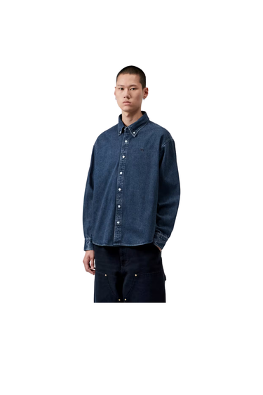 Carhartt WIP L/S Lucas Shirt - Blue Stone Washed