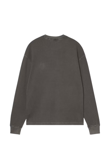 Carhartt WIP L/S Vista Waffle T-Shirt - Black Garment Dyed