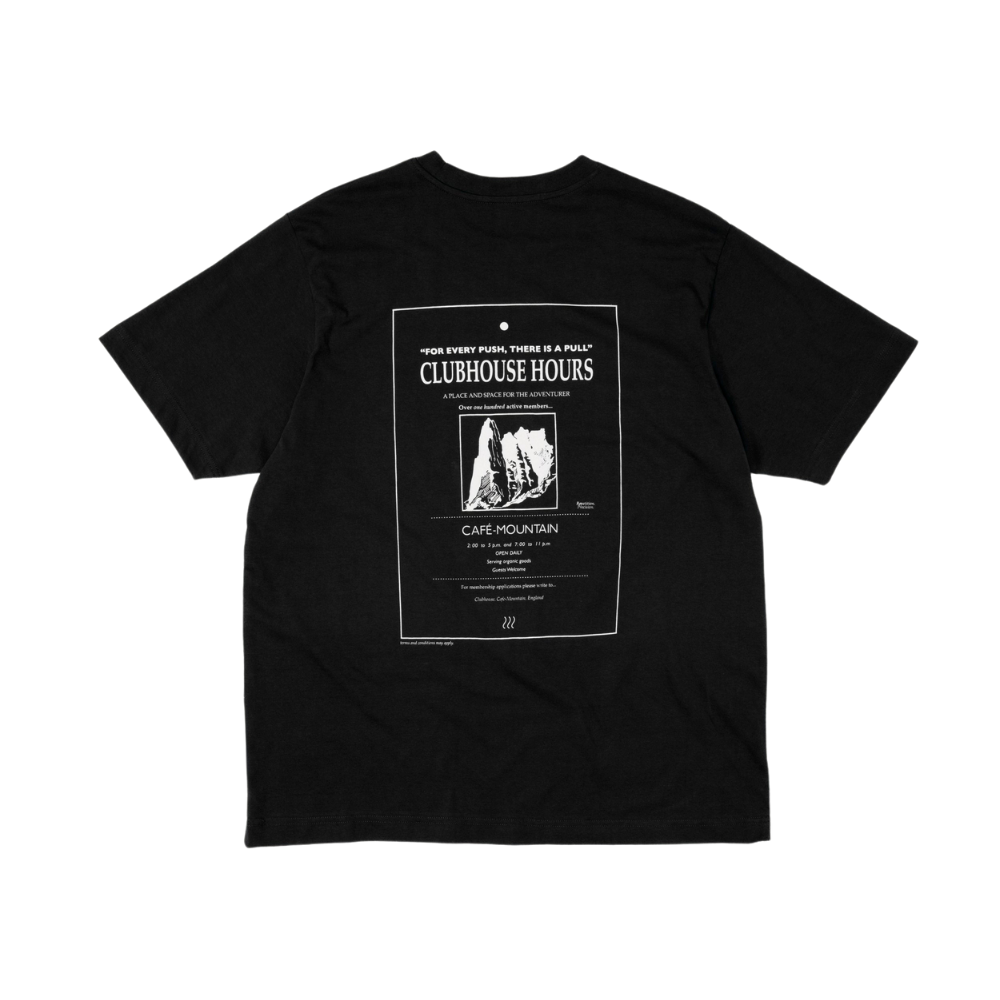 Cafe Mountain Clubhouse T-Shirt In Black