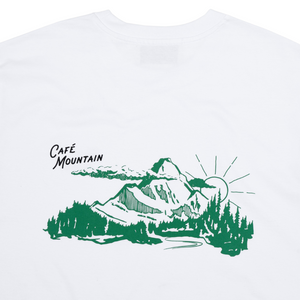 Cafe Mountain Legacy T-Shirt In Natural And Green