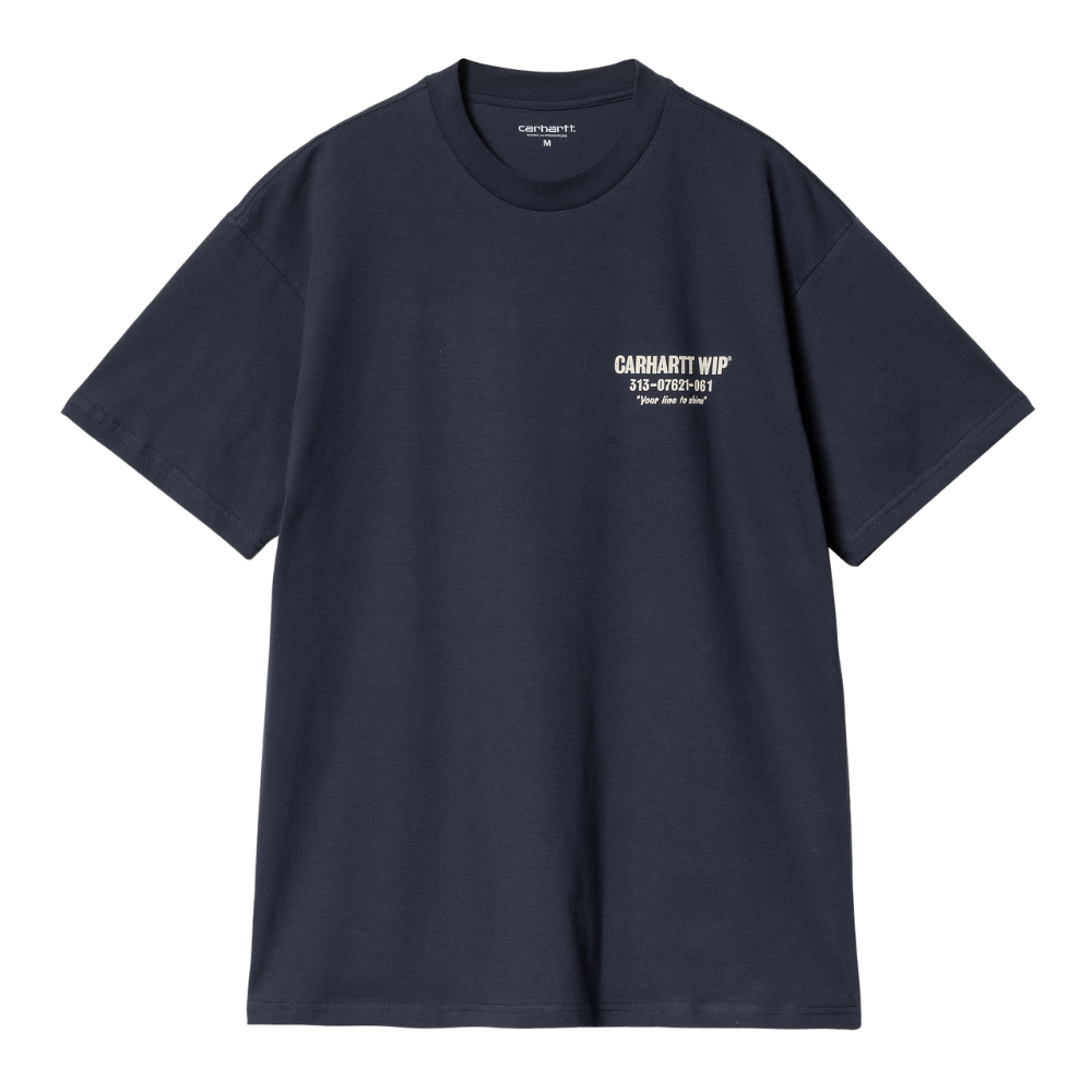 Carhartt WIP Less Troubles T-Shirt In Blue/Wax