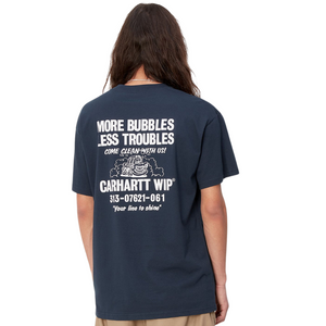 Carhartt WIP Less Troubles T-Shirt In Blue/Wax