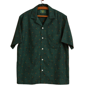 Portuguese Flannel Green Paisley Jacquard Shirt