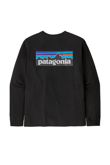 Patagonia Long-Sleeved P-6 Logo Responsibili-Tee® - Black
