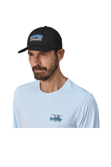 Patagonia P-6 Logo Trucker Hat - Black
