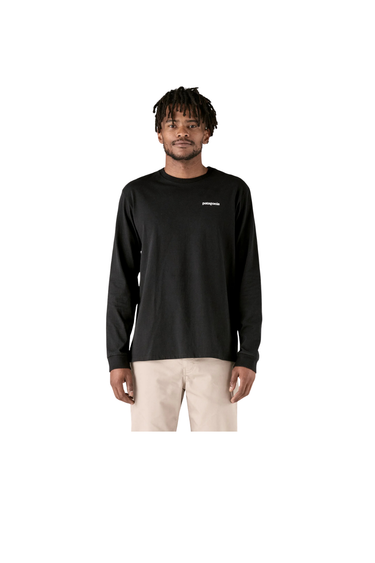 Patagonia Long-Sleeved P-6 Logo Responsibili-Tee® - Black