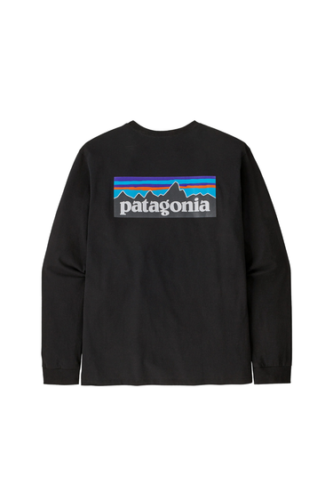 Patagonia Long-Sleeved P-6 Logo Responsibili-Tee® - Black