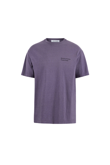 District Vision California Cotton Tee, Track Club - Plum