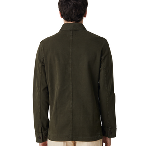 Portuguese Flannel Twill Jacket In Olive