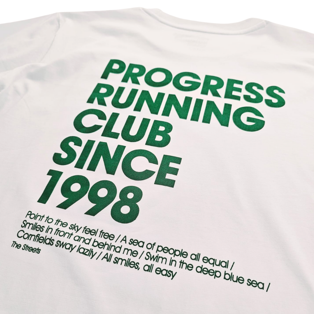 Progress Running Club PRC Club Classic Long Sleeve Tee in White