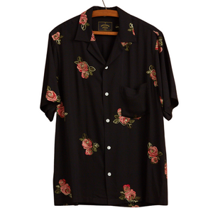 Portuguese Flannel Embroidery Roses Shirt