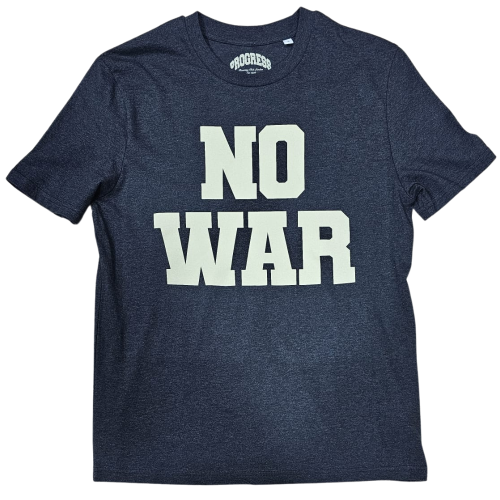 Progress Running Club No War T-Shirt in Charcoal Grey