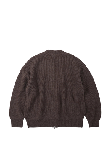 FrizmWORKS Wool Deck Zip Up Cardigan - Choco Brown