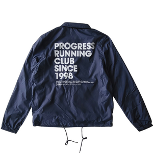 Progress Running Club Classic Team Recycled Coach Jacket in Navy