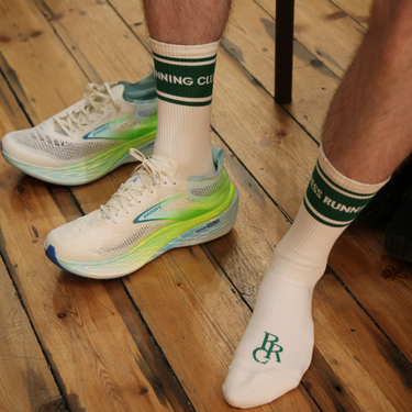 Progress Running Club Socks - White/ Green