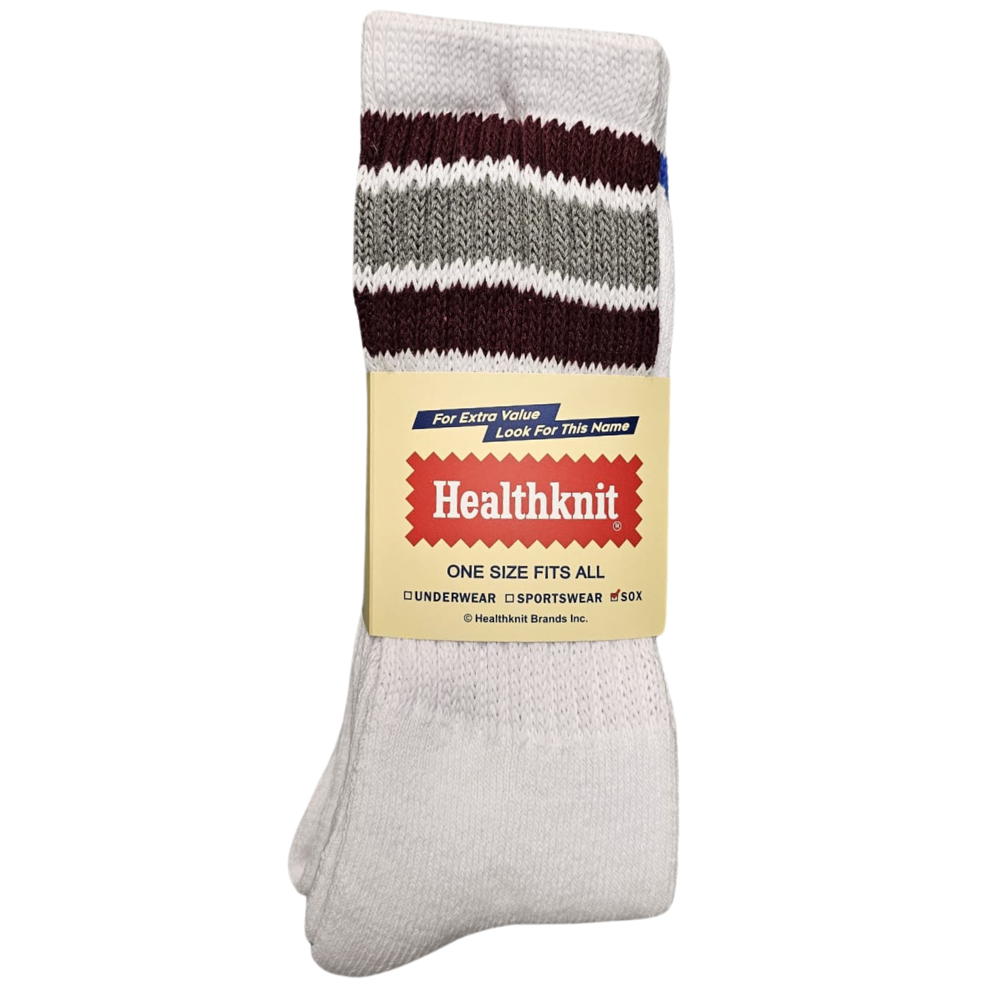 Healthknit Socks 3 Pack in White and Multi