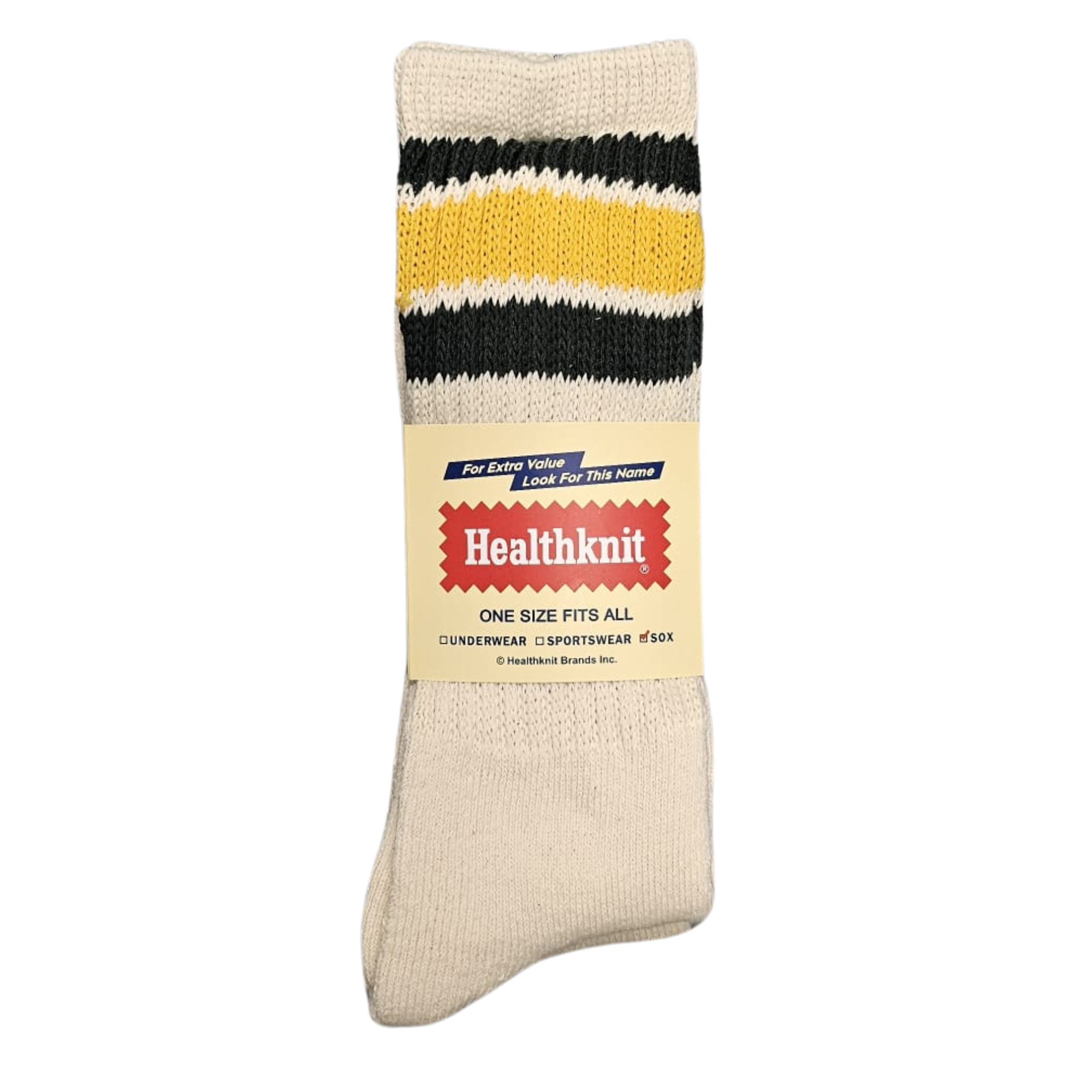 Healthknit Socks 3 Pack in Off White and Multi