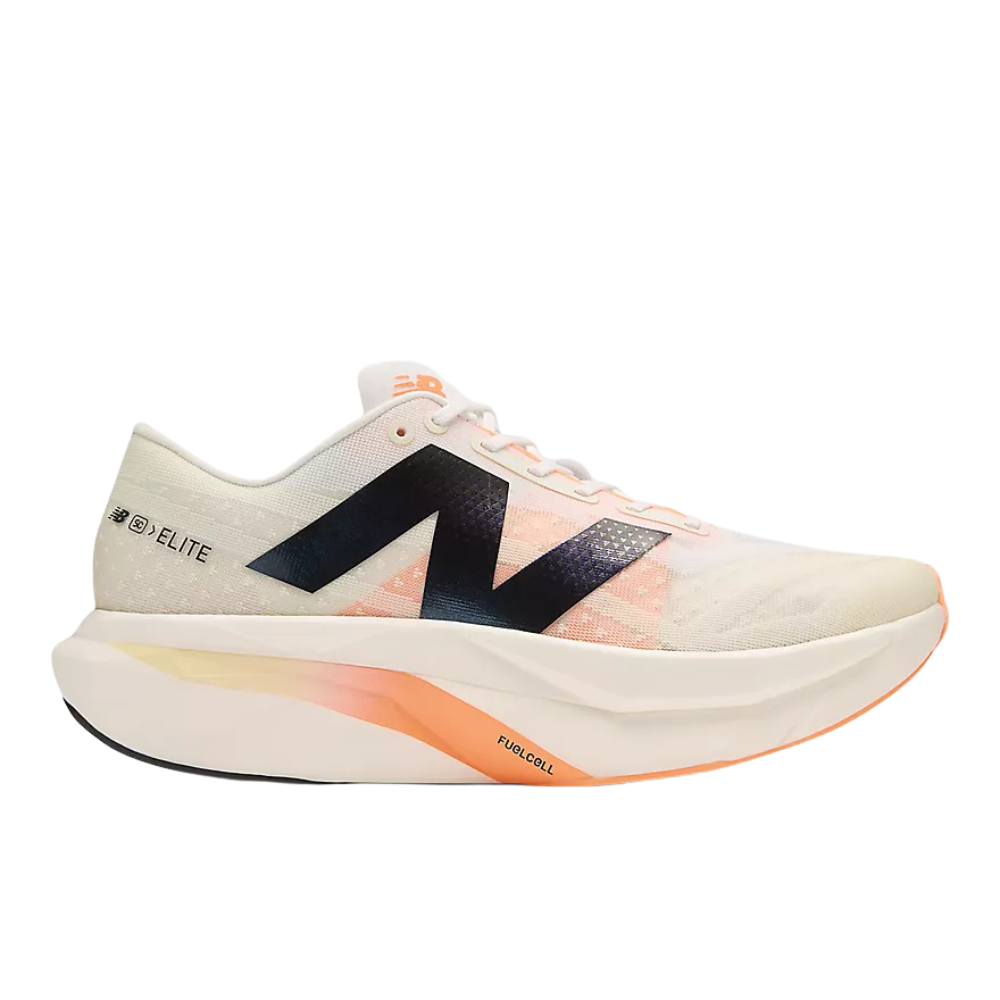 New Balance FuelCell SuperComp Elite v4 - White with Angora and Hot Mango