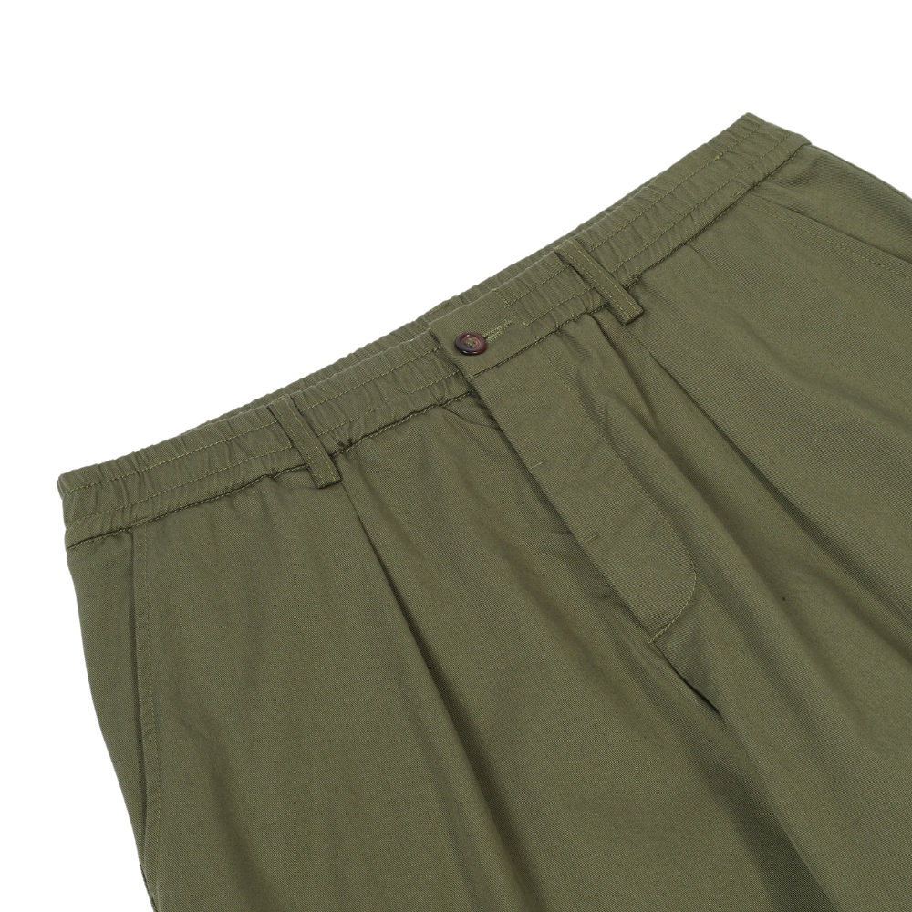 Universal Works Pleated Track Pant - Light Olive
