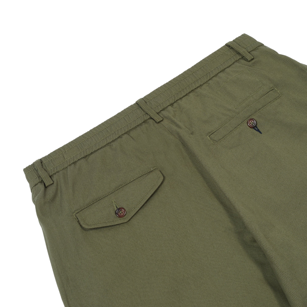 Universal Works Pleated Track Pant - Light Olive