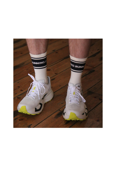 Progress Running Club Socks - White / Black