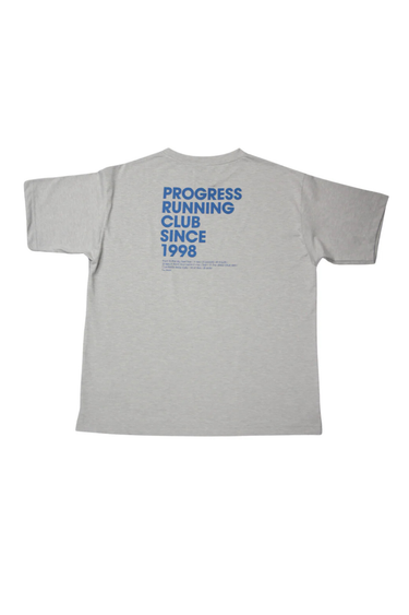 Progress Running Club Japan 'Since 1998' Short Sleeve Tech Line Tee - Grey / Blue