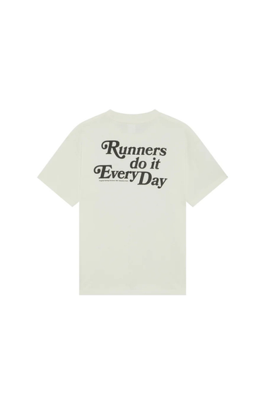 Progress Running Club Japan 'Runners Do It Every Day' Short Sleeve T-Shirt - White / Black
