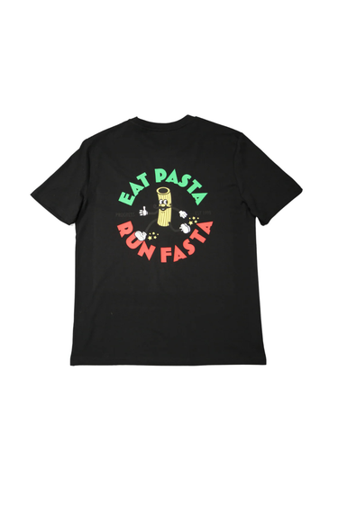 Progress Running Club 'Eat Pasta' Short Sleeve T-Shirt - Black