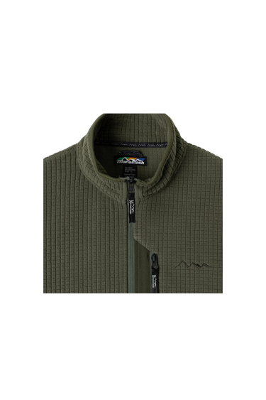 Manastash Grid Fleece Zip - Olive