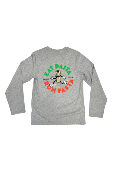 Progress Running Club Eat Pasta Run Fasta L/S T-Shirt - Grey