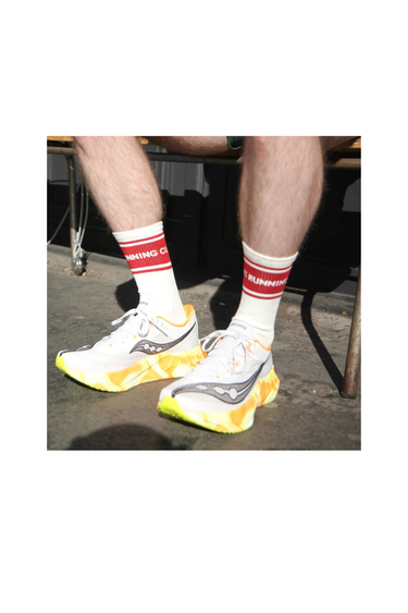 Progress Running Club Socks - White / Red