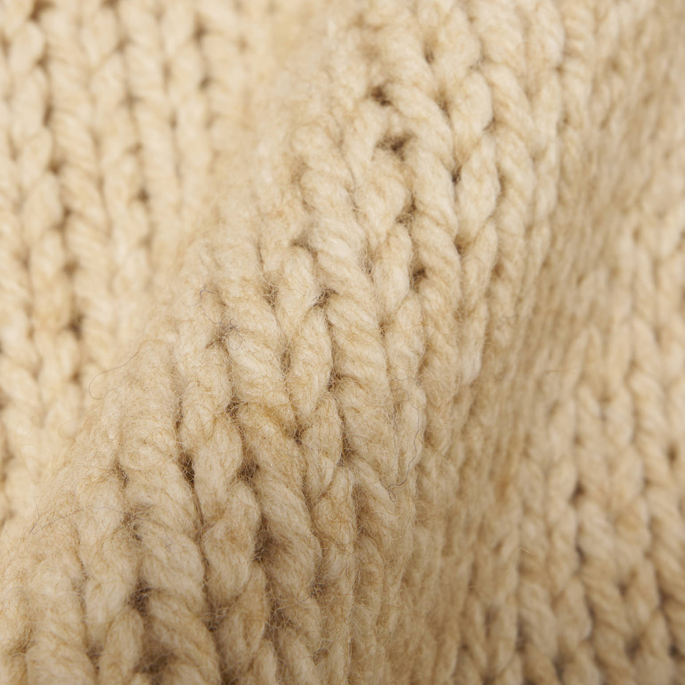 Universal Works Langdale Cardigan Chunky Knit Stripe - Sand