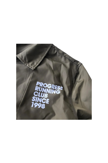 Progress Running Club 'Since 1998' Recycled Coach Jacket - Olive