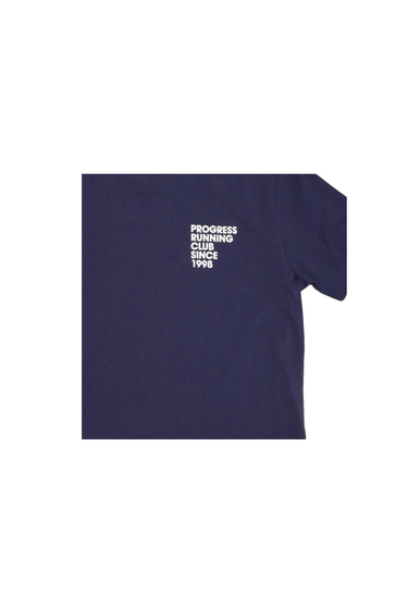 Progress Running Club 'Since 1998' Short Sleeve T-Shirt - Navy / White