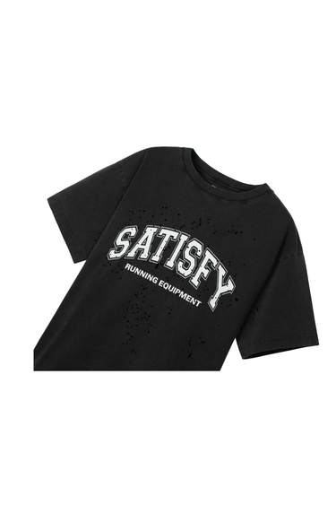 Satisfy Running MothTech™ T‑Shirt 'Varsity' - Faded Black