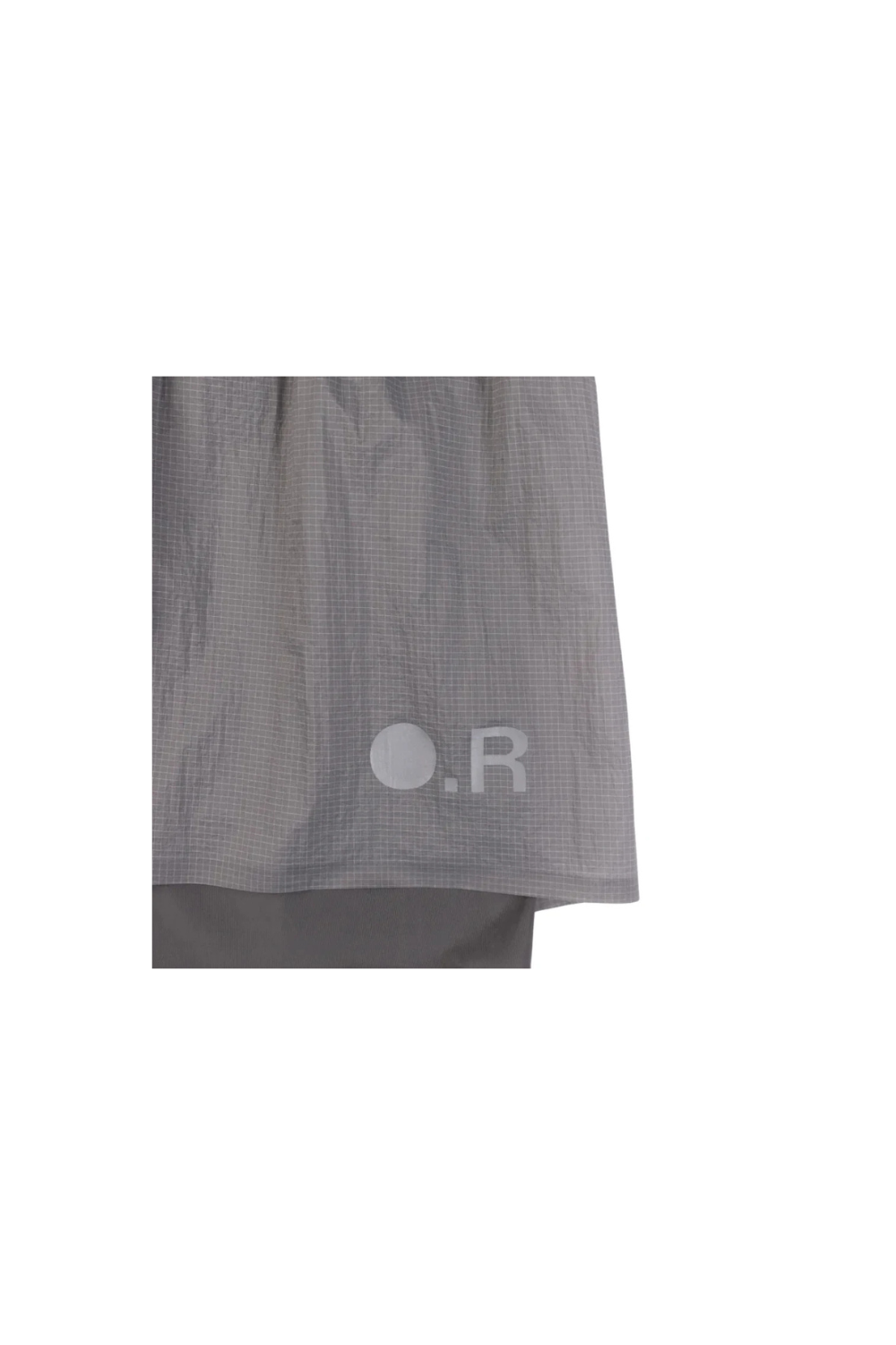 Optimistic Runners Glossy Rip Stop Shorts - Light Grey