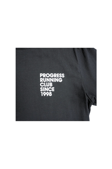 Progress Running Club 'Since 1998' Short Sleeve T-Shirt - Black / White