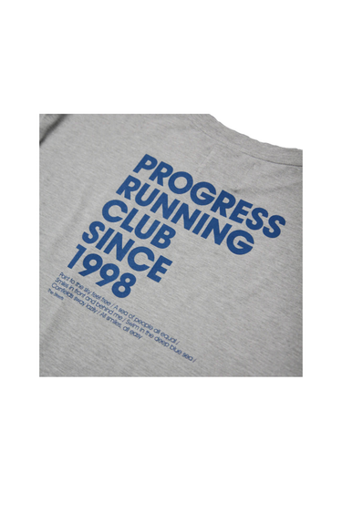 Progress Running Club Japan 'Since 1998' Short Sleeve Tech Line Tee - Grey / Blue