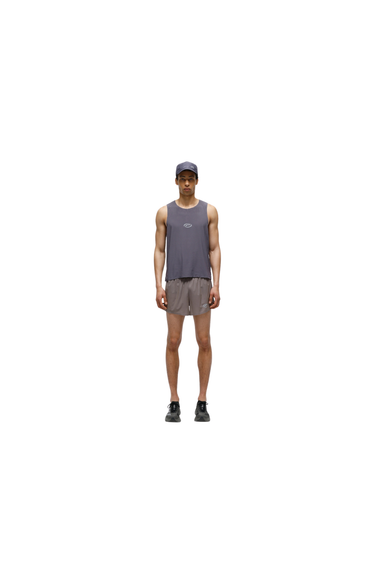 Optimistic Runners CROP MESH SINGLET - Blueberry