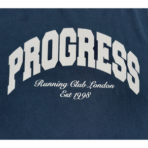 Progress Running Club Varsity Arc Logo S/S T-Shirt - Navy