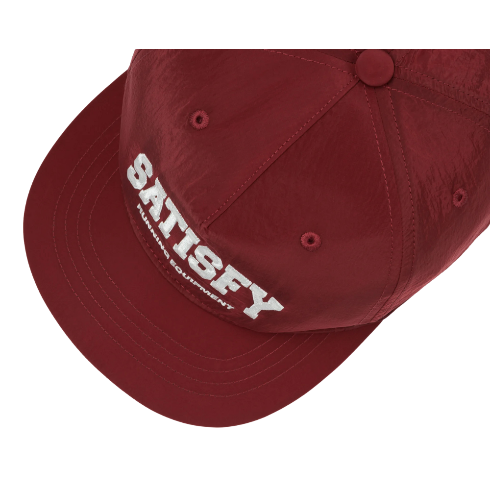 Satisfy Running Flite Silk 5 Panel Pinch Cap - Burgundy