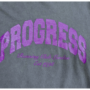 Progress Running Club Varsity Arc Logo S/S T-Shirt - Grey
