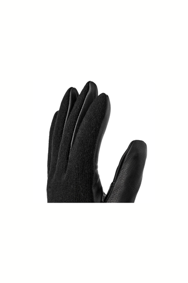 Hestra Deerskin Wool Tricot Gloves in Black