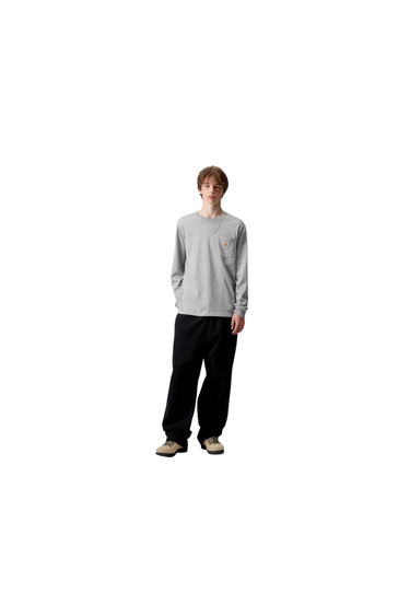 Carhartt WIP L/S Pocket T-Shirt - Heather Grey
